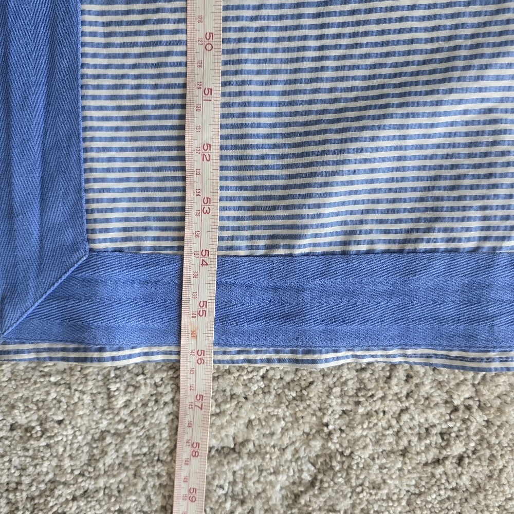 STS SAIL TO SABLE Column Notch Collar Sleeveless Maxi Dress Blue White Striped - Picture 9 of 15